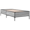 vidaXL Giroletto Grigio Sonoma 100x200 cm Legno Multistrato e Metallo