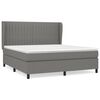 vidaXL Giroletto a Molle con Materasso Grigio Scuro 160x200 cm Tessuto