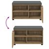 vidaXL Panca per ingresso con porta Rovere Artigianale 80 x 38 x 46 cm