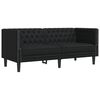 vidaXL Divano Chesterfield Nero in Similpelle