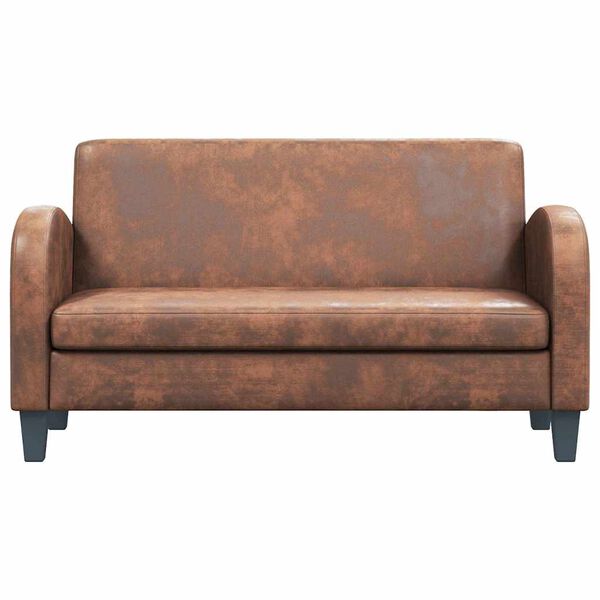 vidaXL Divano a 2 Posti in Camoscio Artificiale Marrone