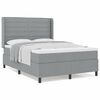 vidaXL Letto a molle con materasso Grigio chiaro 140 x 190 cm Tessuto