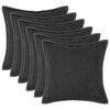 vidaXL Federa 6 pz HOUTEN Grigio Scuro 50 x 50 cm Boucl&eacute;