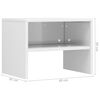 vidaXL Comodini 2 pz Bianco Lucido 40x30x30 cm in Legno Multistrato