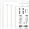 vidaXL Recinzione per Giardino 2 pcs Bianco 170 x 140 cm