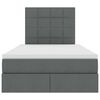 vidaXL Letto con contenitore e materasso Grigio scuro 120 x 190 cm