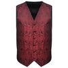 vidaXL Set Gilet da Nozze da Uomo Paisley Elegante Taglia 52 Borgogna