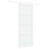 vidaXL Porta scorrevole 93 x 232 cm Legno ingegnerizzato Bianco