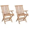 vidaXL Sedia da giardino pieghevole 2 pcs Naturale