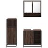vidaXL Set Mobili da Bagno 3 pz Rovere Marrone in Legno Multistrato