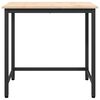 vidaXL tavolo Naturale 80 x 50 x 77 cm Legno ingegnerizzato e acciaio