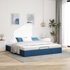 vidaXL Struttura Letto Pouf senza Materasso Blu 180x200cm in Tessuto