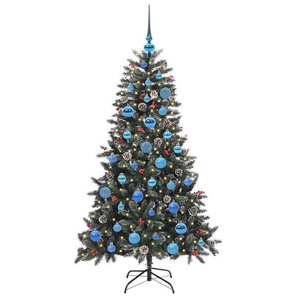 vidaXL Albero di Natale artificiale con 150 LED Verde 150 cm