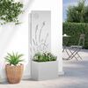 vidaXL Schermo per privacy in giardino Traforo Argento 50 x 140 cm