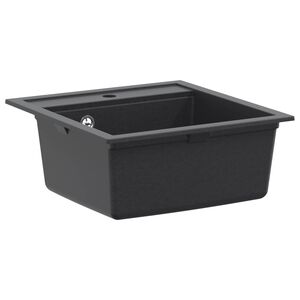 vidaXL Lavello cucina una vasca Granito 49 x 51 x 30,5 cm Grafite