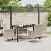 vidaXL Set da Pranzo per Giardino 5 pcs Grigio chiaro polyrattan