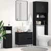 vidaXL Armadio per Lavabo da Bagno Rovere Nero 65 x 33 x 60 cm
