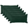 vidaXL Cuscino con cuscino HOUTEN 6 pz Verde Scuro Velluto