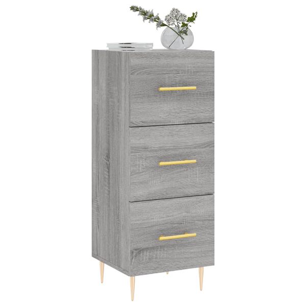 vidaXL Credenza Grigio Sonoma 34,5x34x90 cm in Legno Multistrato