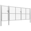 vidaXL Cancello da Giardino in Acciaio 500x150 cm Argento