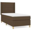 vidaXL Giroletto a Molle con Materasso Marrone Scuro 80x200 cm Tessuto