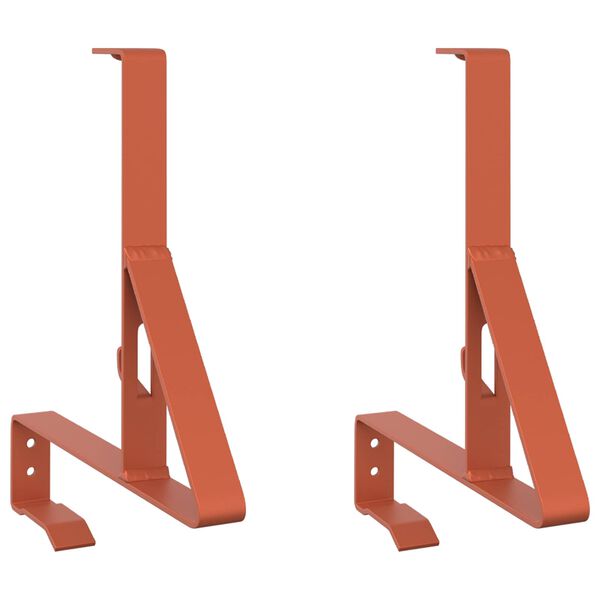 vidaXL Supporto per guardia della neve 2 pcs Rosso 29,5 x 3 x 34,5 cm