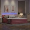 vidaXL Letto con contenitore e LED con led Rosa 180 x 200 cm Velluto