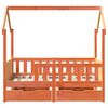 vidaXL Giroletto per Bambini con Cassetti 80x170cm Legno Massello Pino