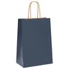 vidaXL Sacchetti di Carta 50 pz con Manici Blu 15x8x21 cm