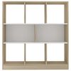 vidaXL Libreria Bianca e Rovere Sonoma 97,5x29,5x100 cm Multistrato