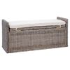 vidaXL Panchina con contenitore Grigio 110 x 40 x 50 cm Rattan