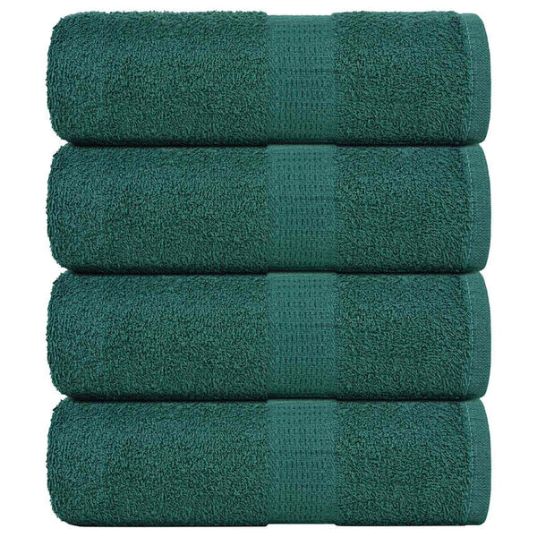 vidaXL Asciugamani da bagno 4 pz FROGN Verde 30x30 cm 100% Cotone