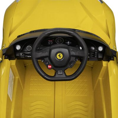 vidaXL Macchina Cavalcabile Ferrari F12 Gialla 6V Con Controllo Remoto
