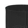 vidaXL Divano Giardino Tavolo e Cuscini Semicircolare Nero Polyrattan