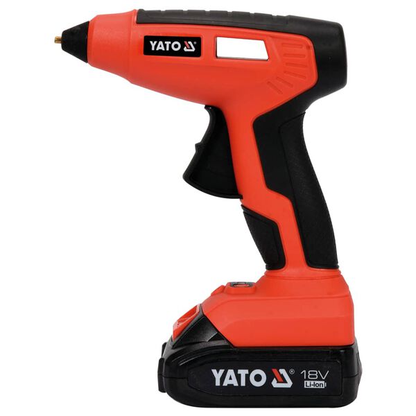 YATO Pistola per Colla ad Alto Flusso Batteria 1,5Ah Li-Ion 11mm 18V