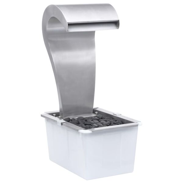 vidaXL Cascata da Giardino Argento 52,4x34,2x82 cm in Acciaio Inox