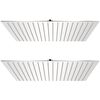 vidaXL Soffione per Doccia a Pioggia 2 pz Acciaio Inossidabile 50x50cm