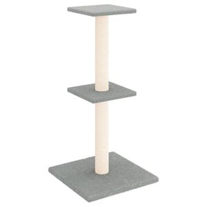 vidaXL Albero per Gatti con Tiragraffi in Sisal Grigio Chiaro 73 cm