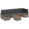 vidaXL Set Divano da Giardino con cuscino 8 pcs Grigio polyrattan