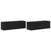 vidaXL Mobile TV 2 pcs Nero Legno ingegnerizzato