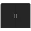 vidaXL Mobile a Parete Nero 80x42,5x64 cm in Legno Multistrato
