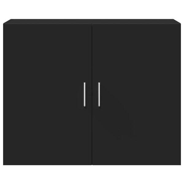 vidaXL Mobile a Parete Nero 80x42,5x64 cm in Legno Multistrato