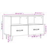 vidaXL Mobile Porta TV Grigio Sonoma 80x36x50 cm in Legno Multistrato
