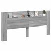 vidaXL Testiera con Contenitore a LED Grigio Sonoma 220x16,5x103,5 cm