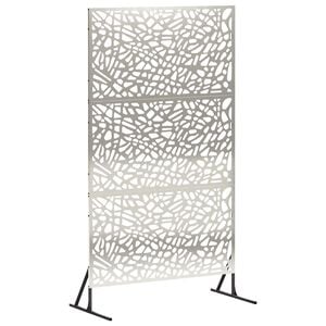 vidaXL Schermo per Privacy 100 x 50 x 180 cm Acciaio Inox Argento