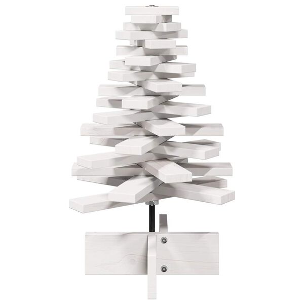 vidaXL Albero di Natale Decorativo Bianco 60 cm Legno Massello di Pino