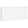 vidaXL Credenza Bianca 160x36x75 cm in Legno Multistrato