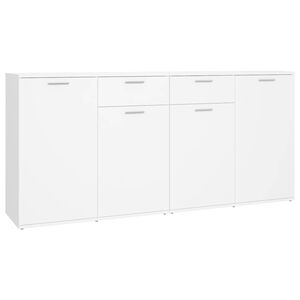 vidaXL Credenza Bianca 160x36x75 cm in Legno Multistrato