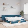 vidaXL Divano Letto Estraibile con Cassetti Blu 80x200 cm in Velluto