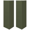 vidaXL Fioriere 2 pz Verde Oliva Triangolari 30x26x75 cm in Acciaio